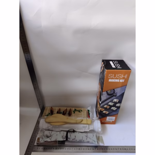 Set Ustensile pentru Sushi, Flippy, Set din 15 Accesorii pentru Sushi, Set pentru Sushi HOME MADE, Cutit Inclus, Forme, Betisoare, Multicolor - imagine 2