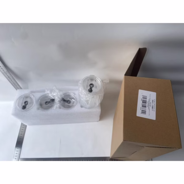 Set 4 Pahare din Sticla, Flippy, Capace din Plastic si Paie Incluse, 500 mL, Transparente - imagine 2