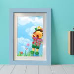 Rama Foto Flippy, cu Magnet, din Lemn, cu Spatiu Pentru Depozitare, Pentru Desene si Picturi A4, Sticla Securizata, Rama MDF, 21x30 cm, Albastru - imagine 8