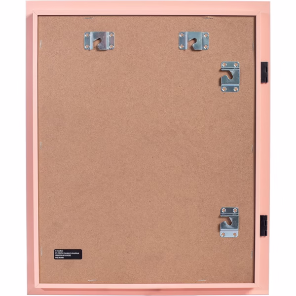 Rama Foto Flippy, cu Magnet, din Lemn, cu Spatiu Pentru Depozitare, Pentru Desene si Picturi A4, Sticla Securizata, Rama MDF, 21x30 cm, Roz - imagine 3