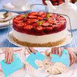 Set de 216 Piese de Copt pentru Prajituri, Flippy, 3 Tavi de Copt, Nivelator, Forme Cupcake, Pos pentru Ornat cu 7 Capete, Feliator Tort, din Otel Inoxidabil, Multicolor - imagine 5