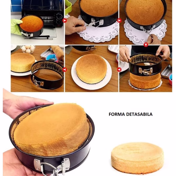 Set de 216 Piese de Copt pentru Prajituri, Flippy, 3 Tavi de Copt, Nivelator, Forme Cupcake, Pos pentru Ornat cu 7 Capete, Feliator Tort, din Otel Inoxidabil, Multicolor - imagine 6