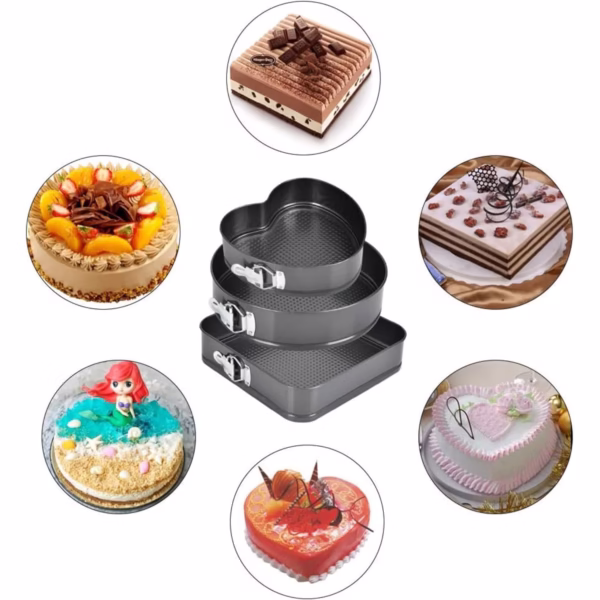 Set de 216 Piese de Copt pentru Prajituri, Flippy, 3 Tavi de Copt, Nivelator, Forme Cupcake, Pos pentru Ornat cu 7 Capete, Feliator Tort, din Otel Inoxidabil, Multicolor - imagine 7