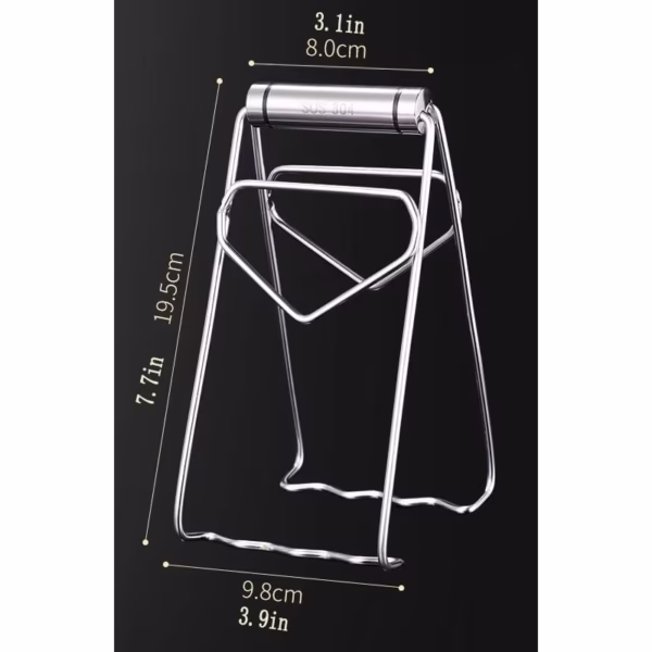Clema pentru Boluri, Flippy, Anti-Alunecare, din Otel Inoxidabil, Extindere, pentru Oale, Tigai, de Uz Casnic, Rezistent la Temperaturi Inalte, 19.5x9.8x8 cm, Gri - imagine 5