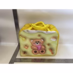 Geantă Frigorifică, Flippy, cu Desene Animate 3D, Portabilă pentru Copii, de Prânz, din Pânză Oxford, 23x13x19 cm, Model Ursulet, Galben - imagine 2