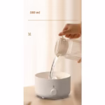 Umidificator de tip vulcan, Flippy, cu aromaterapie, cu telecomanda, 560 ml, model V21A, alb - imagine 5