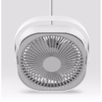 Mini ventilator pentru birou cu usb, Flippy, rotire 360 grade, 3 viteze, 4000 mA, 13.5 x 12,8, Gri - imagine 5