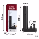 Set Tirbuson Electric din 5 piese, Flippy, Deschizator Electric, cu Baterii, Multifunctional, 23x14cm, Negru - imagine 2