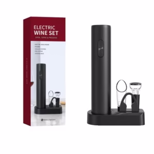 Set Tirbuson Electric din 5 piese, Flippy, Deschizator Electric, cu Baterii, Multifunctional, 23x14cm, Negru