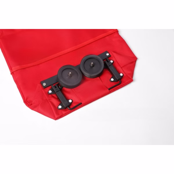 Geanta Pliabila, Flippy, 2 in 1, Carucior cu Roti, pentru Cumparaturi, 19 l, Rosu, Plastic, 39 x 46 x 12 cm - imagine 4