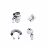 Set Extensie de Dus, Flippy, pentru Baterie Baie sau Bucatarie, 4 Piese, Filtru de Ioni Negativi, Furtun Flexibil de 1.5 Metri, Argintiu - imagine 4