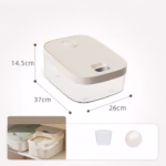 Cutie de Depozitare Flippy, de Uz Casnic, Rezistentă la Insecte și la Umiditate, Rezervor Sigilat pentru Depozitare Alimentară, Capacitate 6 kg, 37 x 26 x 14.5cm, Alb - imagine 4