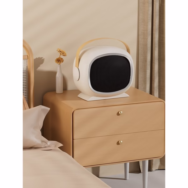 Aeroterma cu Incalzire Ceramica PTC, Flippy, din ABS, Oprire Automata, Protectie Supraincalzire, 700/1200W, 220V, 21 x 16 x 11 cm, Alb - imagine 4