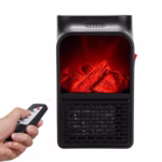 Mini Aeroterma Puternica Portabila Flippy, Putere 1000W, Mini radiator electric cu Display LCD, efect de semineu si flacara, cu telecomanda - imagine 6