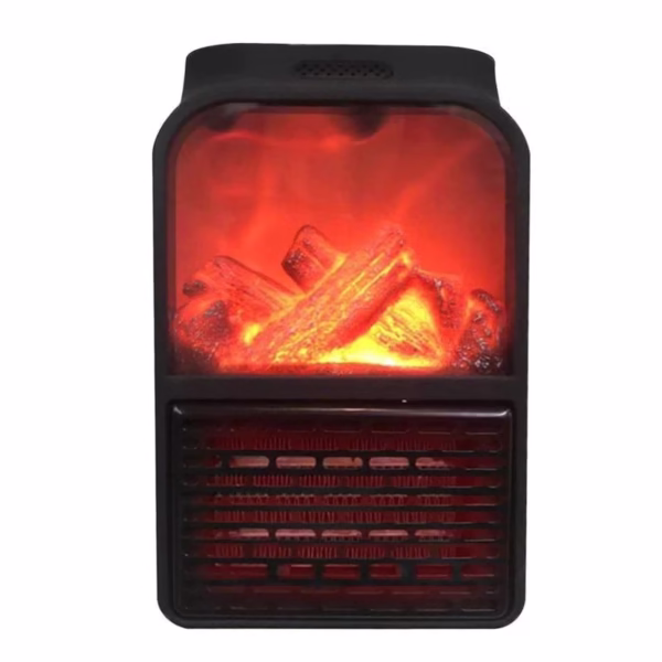 Mini Aeroterma Puternica Portabila Flippy, Putere 1000W, Mini radiator electric cu Display LCD, efect de semineu si flacara, cu telecomanda - imagine 1