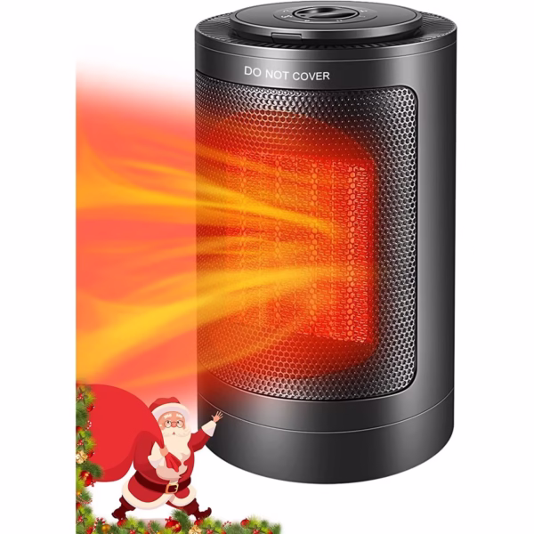 Aeroterma / Radiator ceramic Flippy PTC-1500K1, 1500 W, 2 trepte de putere, termostat reglabil, Negru - imagine 2