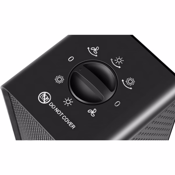 Aeroterma / Radiator Flippy PTC-1500Q1, 1200 W, 2 trepte de putere, termostat reglabil, Negru - imagine 3
