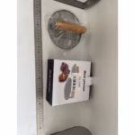 Presa Manuala pentru Carne, Flippy, din Aliaj de Aluminiu, Maner din Lemn, Presa pentru Burgeri, Usor de Curatat si Folosit, Rotunda, 16x16x6 cm, Gri - imagine 2