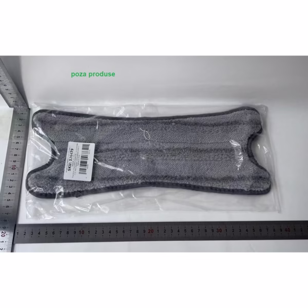 Rezerva Mop Plat, Flippy, din Fibre Superfine, Lavabila, 15 x 38 cm, Argintiu - imagine 4