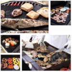 Set 4 Folii Antiaderente din Teflon, Flippy, Multifunctionale, Rezistente la Apa si Temperaturi Ridicate, pentru Gratar, Cuptor, BBQ Grill, 40x33 cm, Negru - imagine 6