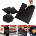 Set 4 Folii Antiaderente din Teflon, Flippy, Multifunctionale, Rezistente la Apa si Temperaturi Ridicate, pentru Gratar, Cuptor, BBQ Grill, 40x33 cm, Negru - imagine 10
