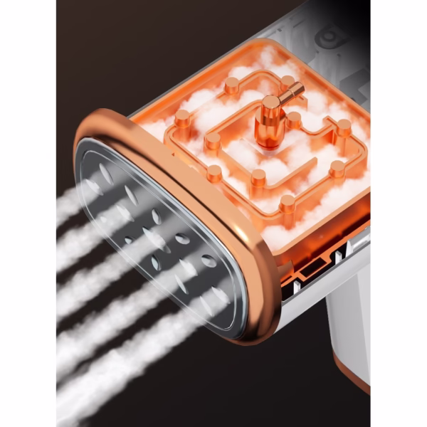 Aparat de Calcat Vertical Portabil cu Abur, Flippy, Putere 1000W, Rezervor de 100 ml, Priza, Functie Anti Calcar si Auto Curatare, Pliabil, 15x17x7.5 cm, Alb - imagine 8
