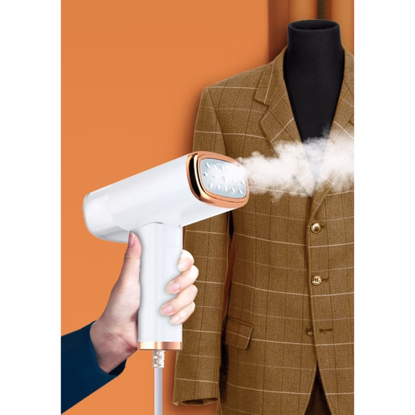 Aparat de Calcat Vertical Portabil cu Abur, Flippy, Putere 1000W, Rezervor de 100 ml, Priza, Functie Anti Calcar si Auto Curatare, Pliabil, 15x17x7.5 cm, Alb - imagine 9