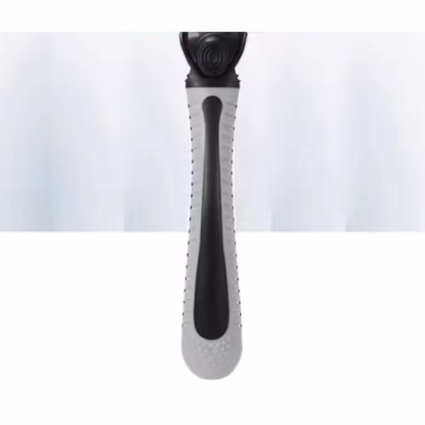 Aparat de Ras Manual, Flippy, din Otel Inoxidabil, Suport Lama + 4 Capete de Schimb Incluse, Cutie pentru Lame, Negru - imagine 3