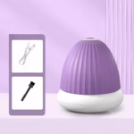 Aparat de Scame 2 in 1, Flippy, Curatare Haine si Lampa de Veghe, 3 Trepte, Incarcare Tip C, 4 W, 9 x 10 cm, Mov - imagine 2