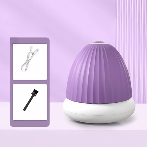 Aparat de Scame 2 in 1, Flippy, Curatare Haine si Lampa de Veghe, 3 Trepte, Incarcare Tip C, 4 W, 9 x 10 cm, Mov - imagine 2