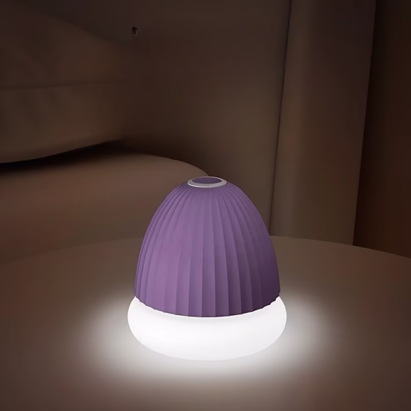 Aparat de Scame 2 in 1, Flippy, Curatare Haine si Lampa de Veghe, 3 Trepte, Incarcare Tip C, 4 W, 9 x 10 cm, Mov - imagine 4