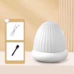Aparat de Scame 2 in 1, Flippy, Curatare Haine si Lampa de Veghe, 3 Trepte, Incarcare Tip C, 4 W, 9 x 10 cm, Alb - imagine 3