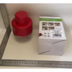 Dispozitiv de Scos Samburi, Flippy, Manual, cu 7 Gauri, pentru Cirese, 13 x 9.2 cm, din ABS, Rosu - imagine 2