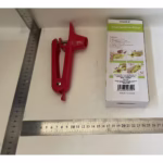 Dispozitiv de Scos Samburi, Flippy, Manual, cu 1 Gaura, pentru Cirese/Masline, 20.5 x 3.8 x 13 cm, din ABS+Otel Inoxidabil, cu Maner, Rosu - imagine 2