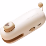 Aparat de Sigilat Ambalaje, Flippy, Incarcare USB Tip C, 400 mAh, 10.2 x 3.7 x 4.3 cm, Model Ursulet, Maro - imagine 2