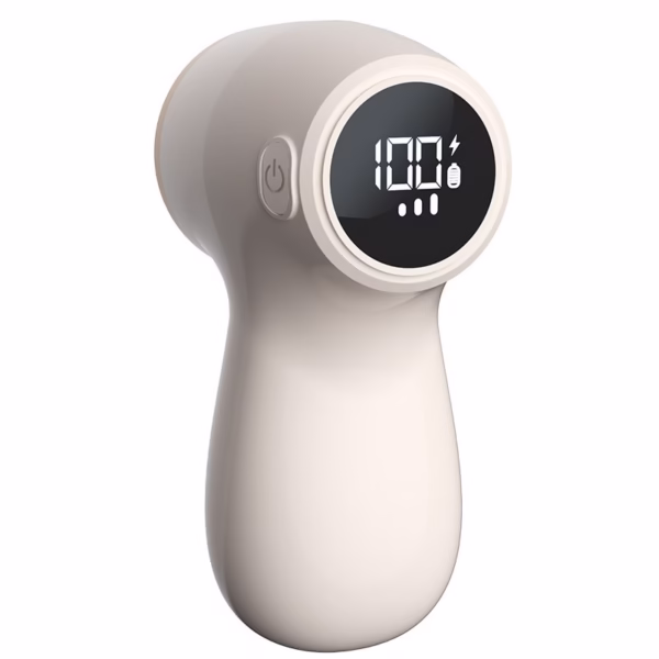 Aparat Electric de Curatat Scame 2in1, Flippy, Indepartare Scame si Aspirare, 15 x 8.5 cm, din ABS si Otel Inoxidabil, Incarcare USB Tip C, Bej - imagine 5
