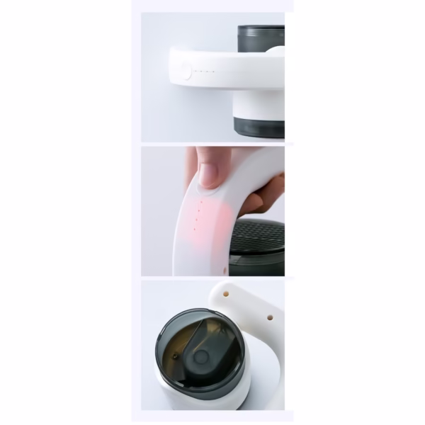 Aparat Pentru Curatat Scame, Par Si Praf, Flippy, cu LED, Pentru Diferite Tipuri De Material, Cu Lame Din Otel Inoxidabil, Compartiment de Depozitare, Maner Reglabil, 11x10.5x8.7 cm, Alb - imagine 7
