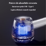 Aparat Pentru Curatat Scame, Par Si Praf, Flippy, Pentru Diferite Tipuri De Material, Cu Lame Din Otel Inoxidabil, Incarcare Prin USB Type-C, Cu Perie De Curatare, Cablu USB Si Stick Cu Lipici Incluse, Verde, 220 x 86 mm - imagine 4