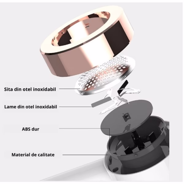 Aparat Pentru Curatat Scame, Par Si Praf, Flippy, Pentru Diferite Tipuri De Material, Cu Lame Din Otel Inoxidabil, Incarcare Prin USB Type-C, Cu Perie De Curatare, Cablu USB Si Stick Cu Lipici Incluse, Alb, 220 x 86 mm - imagine 6