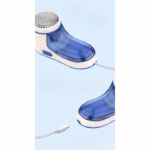 Aparat Pentru Curatat Scame, Par Si Praf, Flippy, Pentru Diferite Tipuri De Material, Cu Lame Din Otel Inoxidabil, Incarcare Prin USB Type-C, Cu Perie De Curatare si Cablu USB Incluse, Albastru, 15 x 7 cm - imagine 4