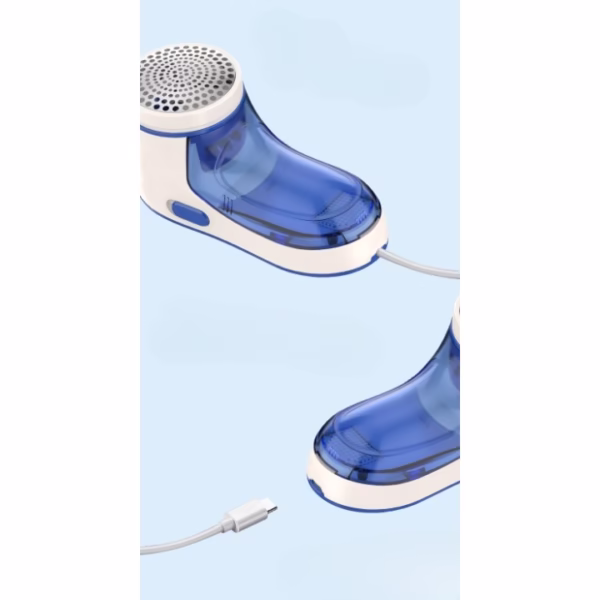 Aparat Pentru Curatat Scame, Par Si Praf, Flippy, Pentru Diferite Tipuri De Material, Cu Lame Din Otel Inoxidabil, Incarcare Prin USB Type-C, Cu Perie De Curatare si Cablu USB Incluse, Albastru, 15 x 7 cm - imagine 4