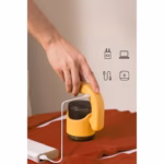Aparat Pentru Curatat Scame, Par Si Praf, Flippy, cu LED, Pentru Diferite Tipuri De Material, Cu Lame Din Otel Inoxidabil, Compartiment de Depozitare, Maner Reglabil, 11x10.5x8.7 cm, Galben - imagine 6