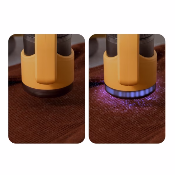 Aparat Pentru Curatat Scame, Par Si Praf, Flippy, cu LED, Pentru Diferite Tipuri De Material, Cu Lame Din Otel Inoxidabil, Compartiment de Depozitare, Maner Reglabil, 11x10.5x8.7 cm, Galben - imagine 11