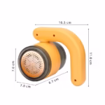 Aparat Pentru Curatat Scame, Par Si Praf, Flippy, cu LED, Pentru Diferite Tipuri De Material, Cu Lame Din Otel Inoxidabil, Compartiment de Depozitare, Maner Reglabil, 11x10.5x8.7 cm, Galben - imagine 12
