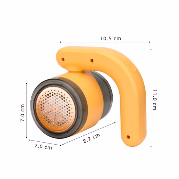 Aparat Pentru Curatat Scame, Par Si Praf, Flippy, cu LED, Pentru Diferite Tipuri De Material, Cu Lame Din Otel Inoxidabil, Compartiment de Depozitare, Maner Reglabil, 11x10.5x8.7 cm, Galben - imagine 12