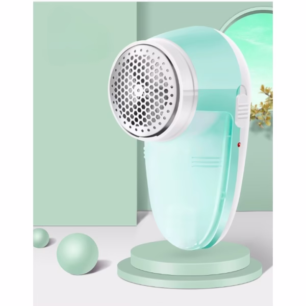 Aparat Pentru Curatat Scame, Par Si Praf, Flippy, Pentru Diferite Tipuri De Material, Cu Lame Din Otel Inoxidabil, Incarcare Prin USB Type-C, Cu Perie De Curatare si Cablu USB Incluse, 13x7 cm, Verde - imagine 3