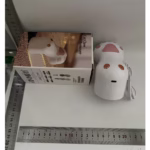 Aparat pentru Curatat Scame, Par Si Praf, Flippy, Pentru Diferite Tipuri De Material, Incarcare USB Type-C, Model Labuta de Pisica, 14x7x7.5 cm, Alb-Roz - imagine 2
