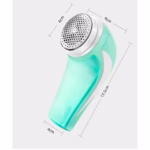 Aparat Pentru Curatat Scame, Par Si Praf, Flippy, Pentru Diferite Tipuri De Material, Cu Lame Din Otel Inoxidabil, Incarcare Prin USB Type-C, Cu Perie De Curatare si Cablu USB Incluse, 13.5x9 cm, Verde - imagine 4