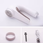 Aparat Pentru Curatat Scame, Par Si Praf, Flippy, Trimmer pentru Diferite Tipuri De Material, Cu Lame Din Otel Inoxidabil, Maner Ergonomic, Incarcare Prin USB, 15x6x9 cm, Alb - imagine 5