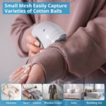 Aparat Pentru Curatat Scame, Par Si Praf, Flippy, Trimmer pentru Diferite Tipuri De Material, Cu Lame Din Otel Inoxidabil, Maner Ergonomic, Incarcare Prin USB, 15x6x9 cm, Alb - imagine 10